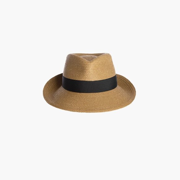Eric Javits Squishee Packable Classic Fedora Straw Hat - Picture 2 of 7